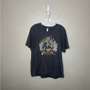 Bella Canvas XL Colorful Desert Rider Western Graphic Tee